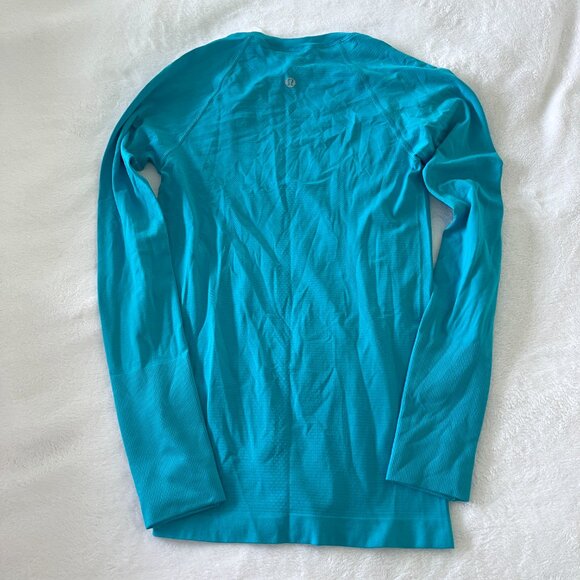 NWT Lululemon Swiftly Tech Long Sleeve T-Shirt Turquoise Tide - Picture 6 of 8